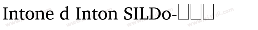 Intone d Inton SILDo字体转换